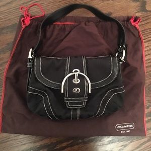 Black coach hand bag